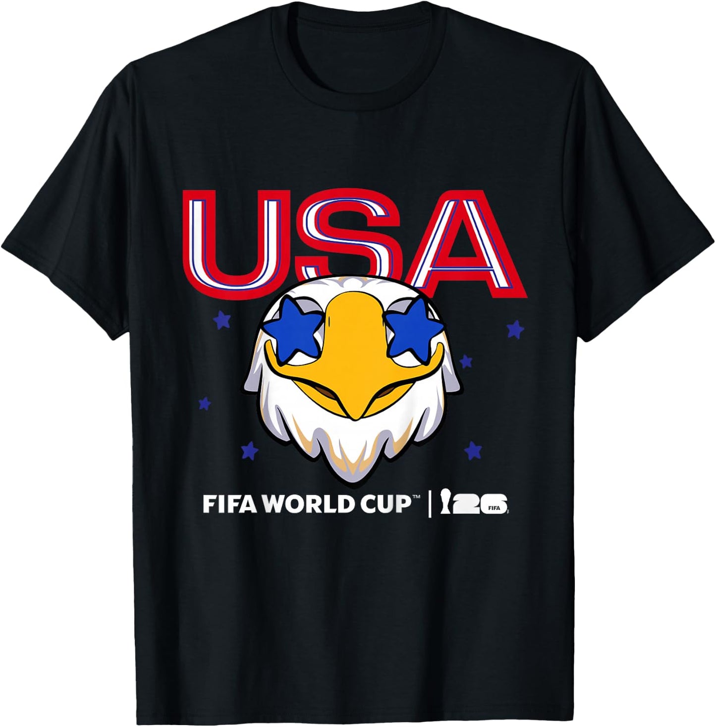 Enfant FIFA World CUP26 USA Mascotte Stars T-Shirt - T-Shirt | Black