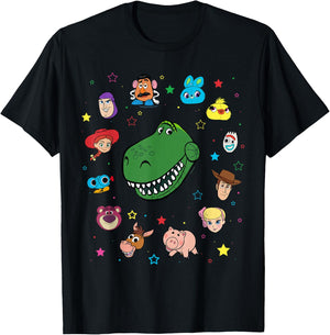 Disney and Pixar's Toy Story Rex Big Face Collage T-Shirt - T-Shirt | Black
