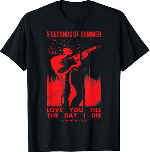 5 Seconds of Summer Youngblood Love You Till The Day I Die T-Shirt - T-Shirt | Black