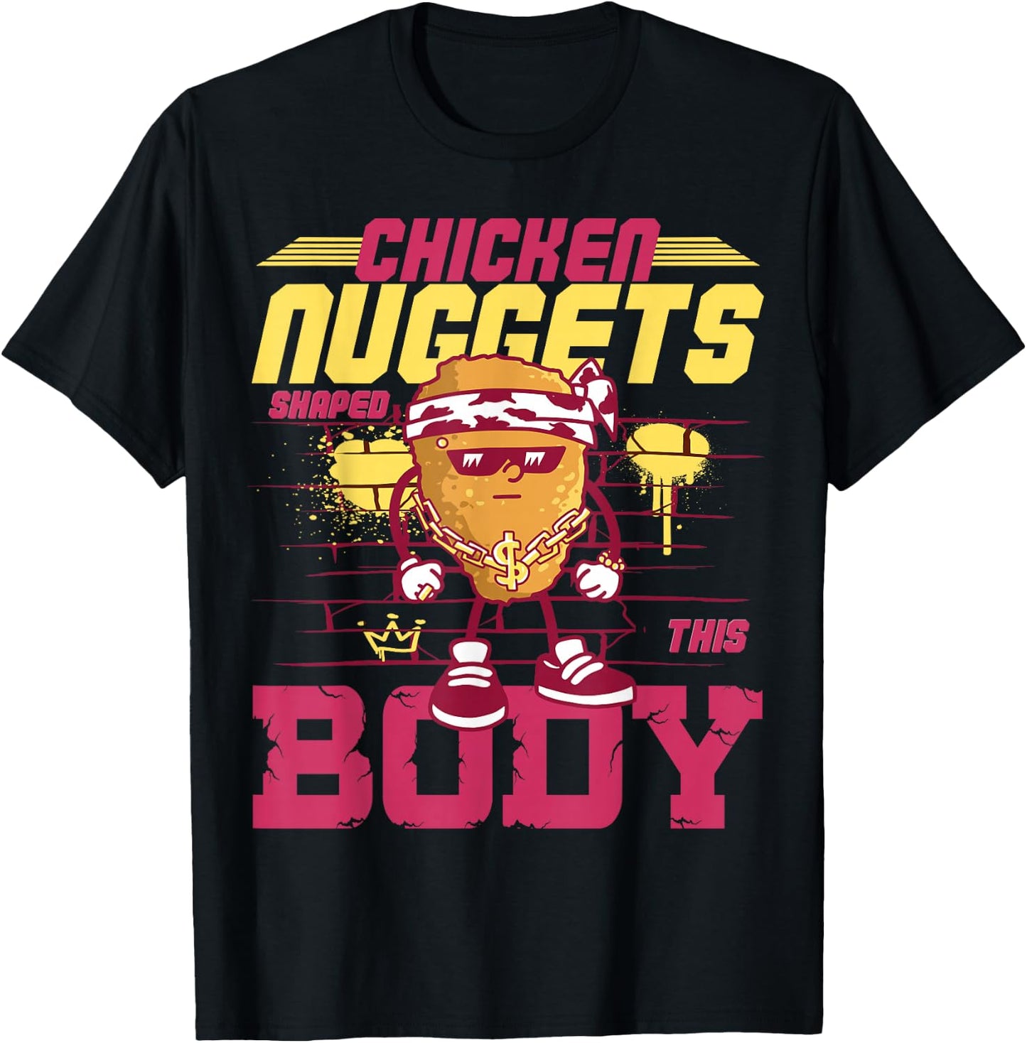 Chicken Nuggets Shaped This Body T-Shirt - T-Shirt | Black