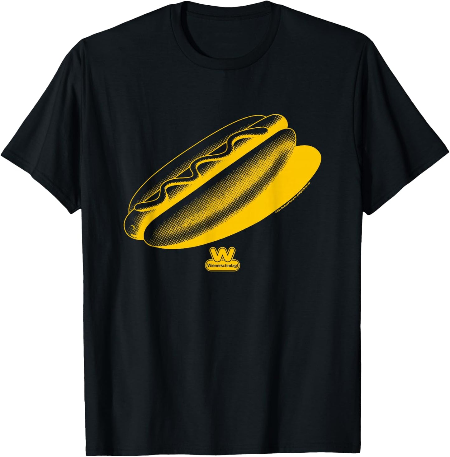 Wienerschnitzel Delicious Hot Dog Vintage Chest Logo , Small, Red T-Shirt - T-Shirt | Black