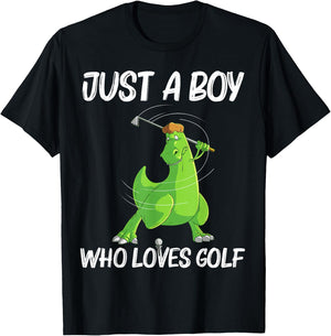 Funny Golf Gift Boys Kids Golf Field Game Golfer Sports T-Shirt - T-Shirt | Black