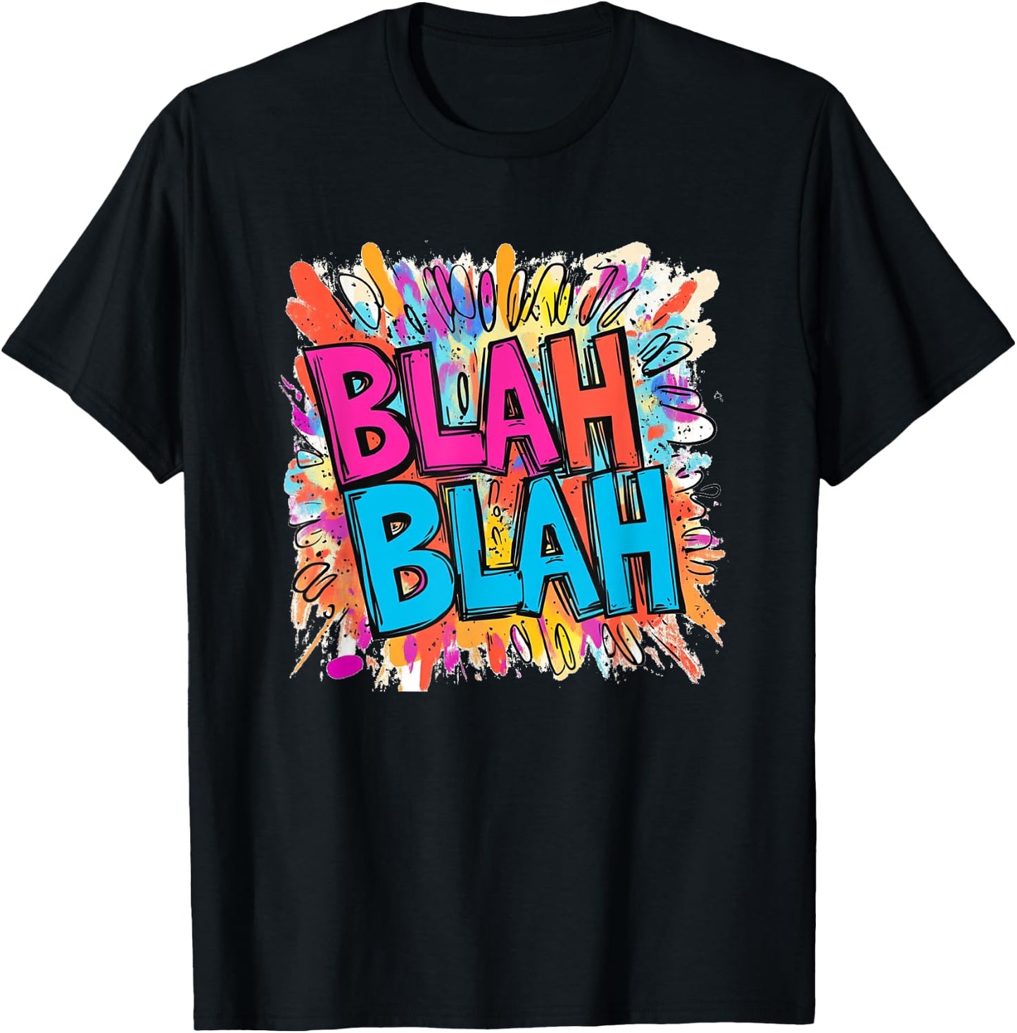 Mehrfarbiges Blah-Kostüm T-Shirt - T-Shirt | Black