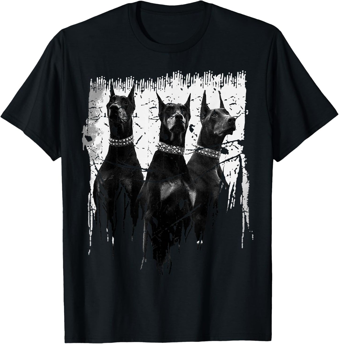 Dobermann Pinscher Black and White Dog Lovers für Männer, Frauen, Mädchen, Kinder - Schwarz, Kurzarm, Klassische Passform, S T-Shirt - T-Shirt | Black