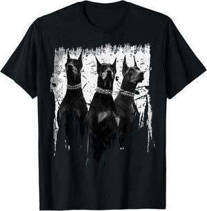 Dobermann Pinscher Black and White Dog Lovers für Männer, Frauen, Mädchen, Kinder - Schwarz, Kurzarm, Klassische Passform, S T-Shirt - T-Shirt | Black