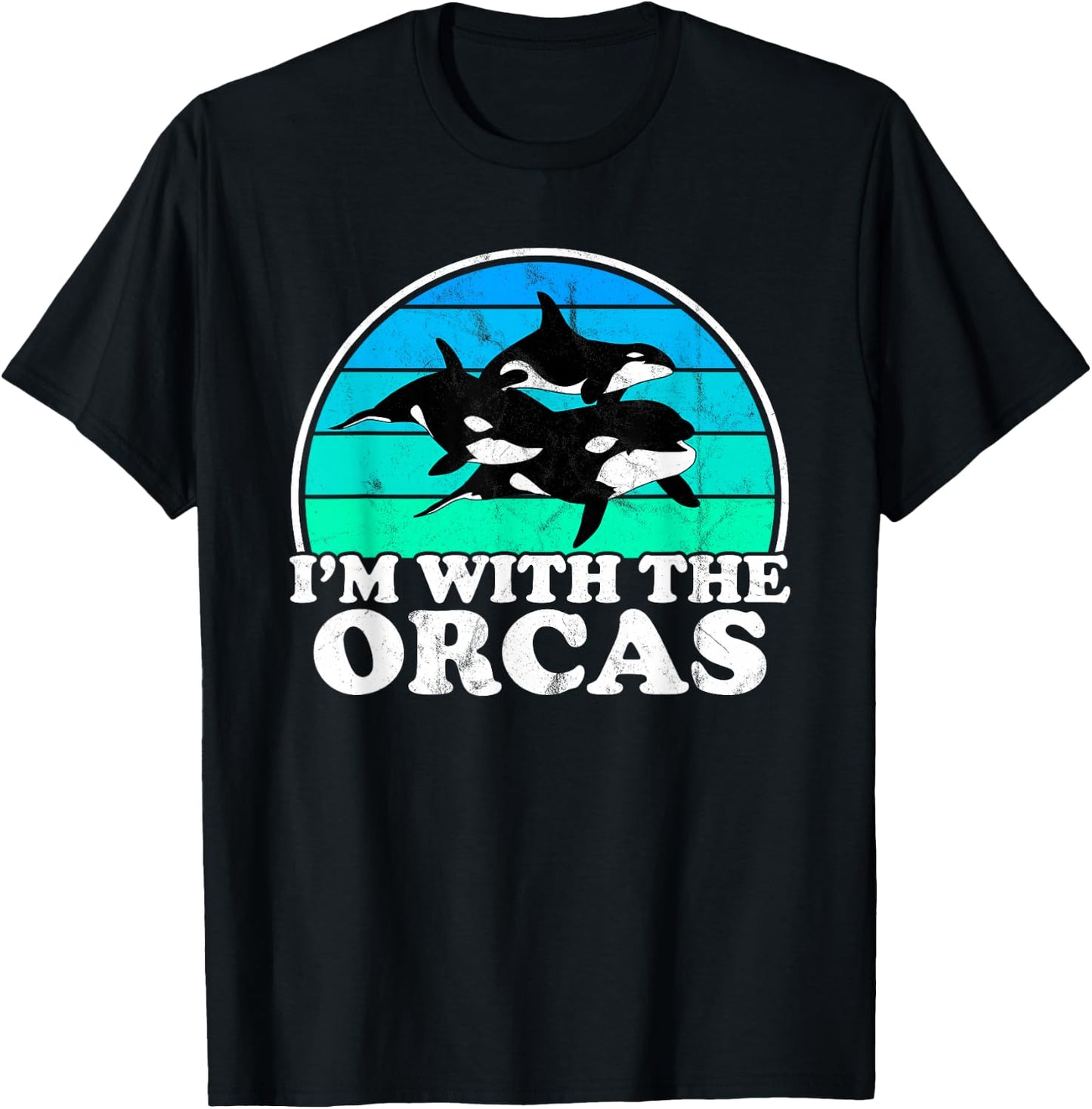 I'm With The Orcas - Funny Orca Whale Handler T-Shirt - T-Shirt | Black