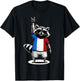 French Flag Raccoon Funny France T-Shirt - T-Shirt | Black