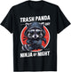Trash Panda by Day Ninja by Night Funny Raccoon Funny T-Shirt - T-Shirt | Black