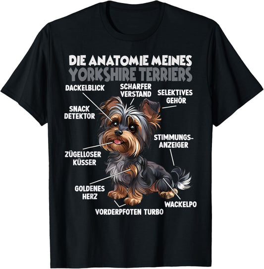 Yorkshire Terrier Gassi T Dog Lovers Yorkshire Dog , black T-Shirt - T-Shirt | Black