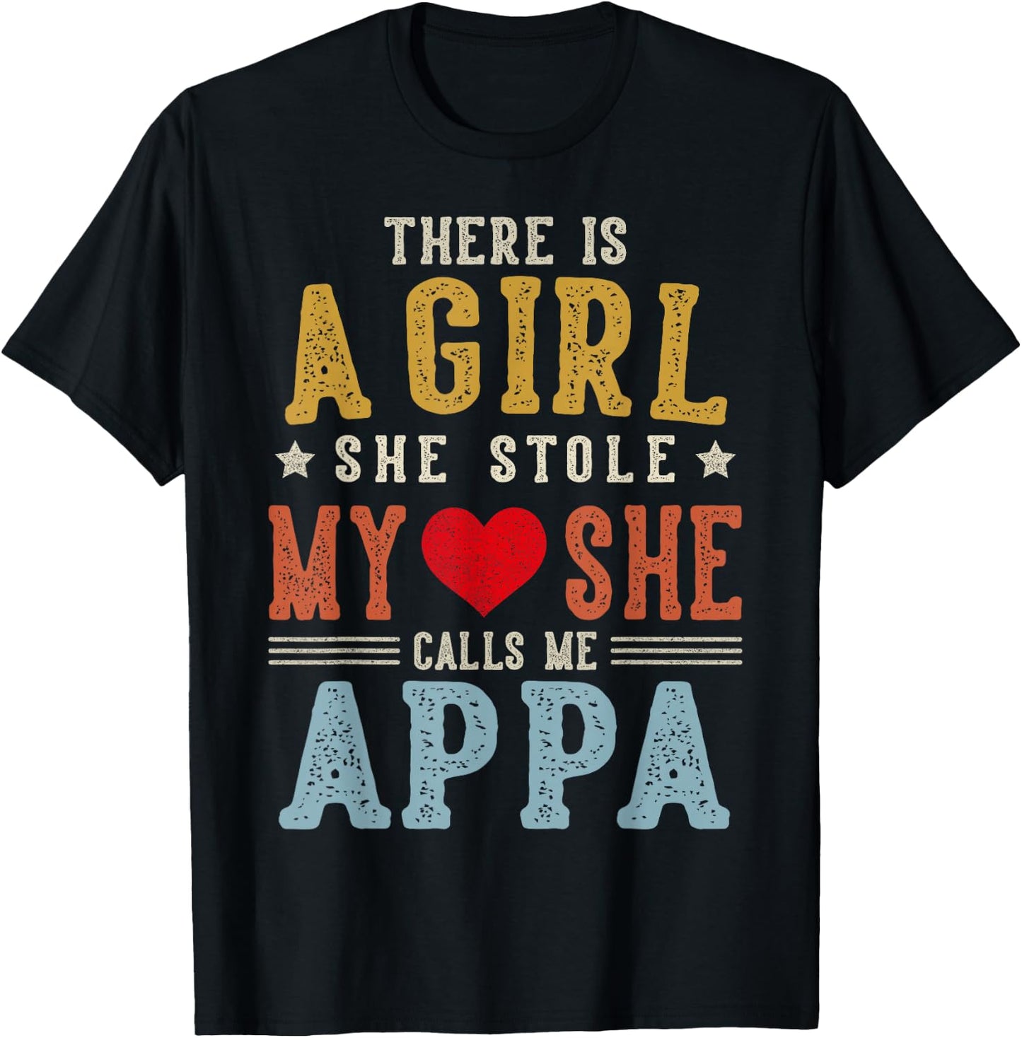 She Calls Me Appa Funny Fathers Day Grandpa T-Shirt - T-Shirt | Black