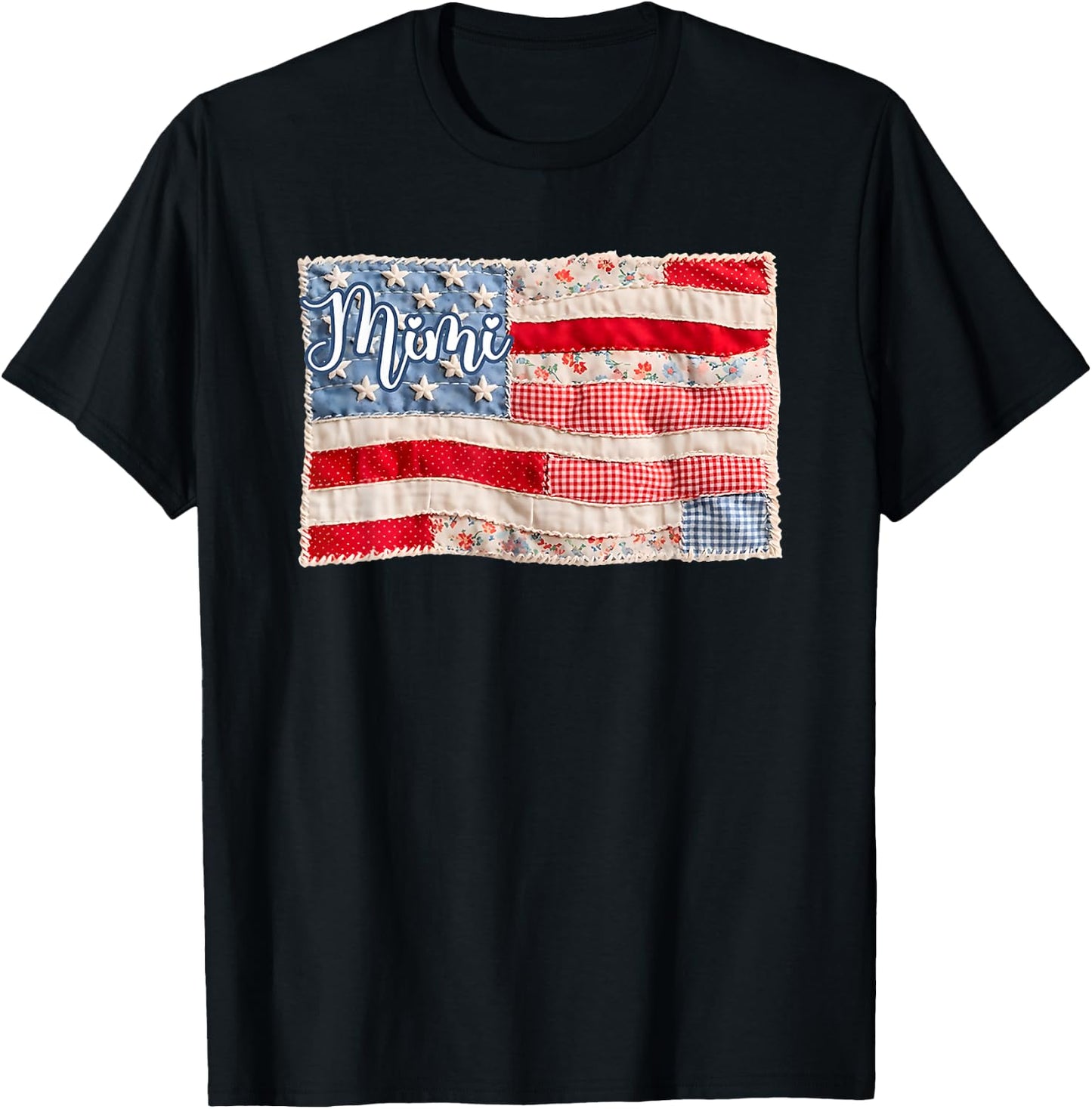 Mimi Patriotic American Flag 4th of July T-Shirt - T-Shirt | Black