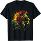 Rasta Reggae Music Headphones Jamaican Lion Of Judah T-Shirt - T-Shirt | Black
