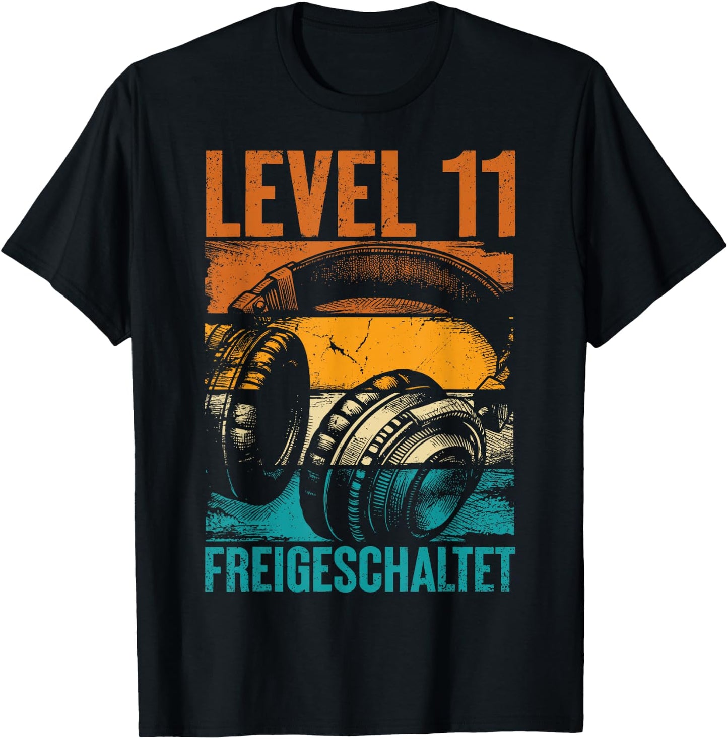 11th Birthday Boys Video Gamer Level 11 Unlocked Boys T-Shirt - T-Shirt | Black