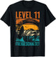 11th Birthday Boys Video Gamer Level 11 Unlocked Boys T-Shirt - T-Shirt | Black