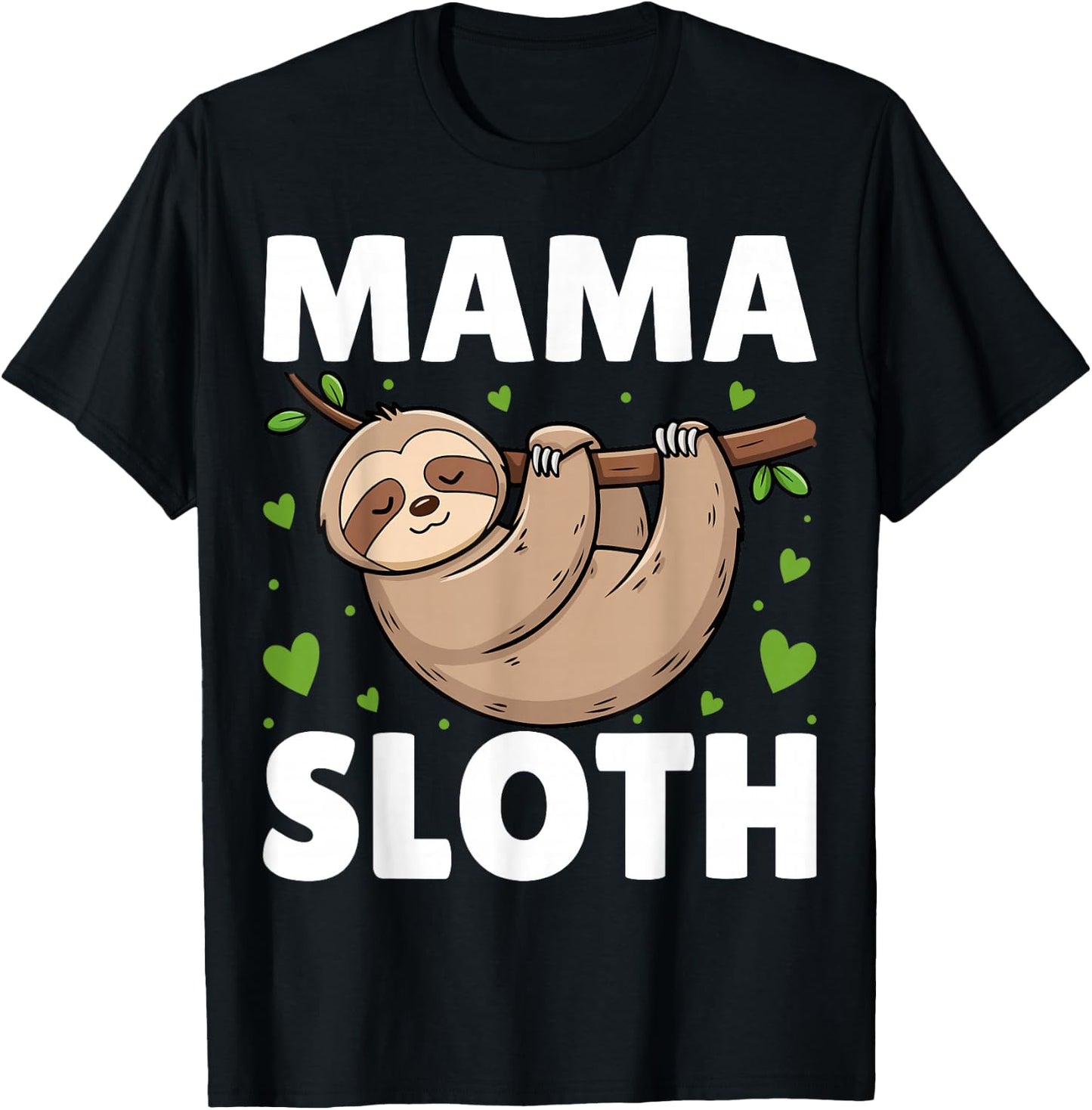 Adorable motif paresseux pour la fête des mères T-Shirt - T-Shirt | Black