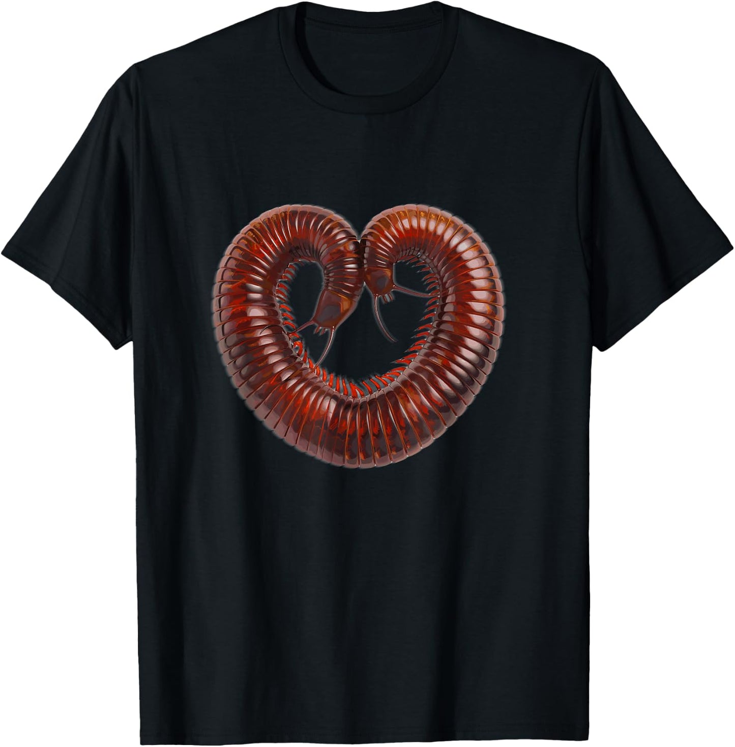 Millipede Lover Entomologist Heart Love Giant Millipede T-Shirt - T-Shirt | Black