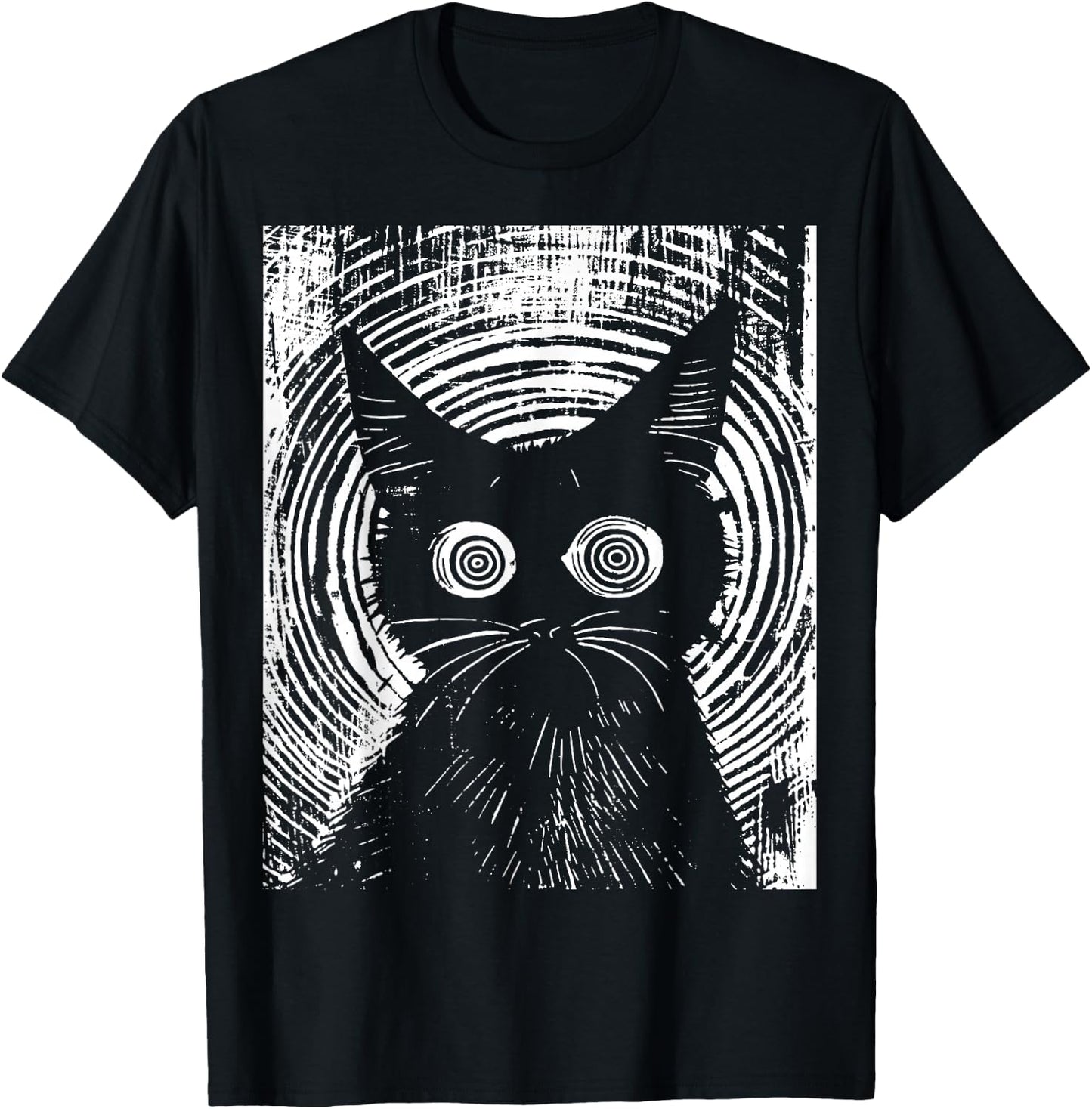 Trippy Cat | Pastel Goth Gothic Grunge Alt Punk Weirdcore , black T-Shirt - T-Shirt | Black