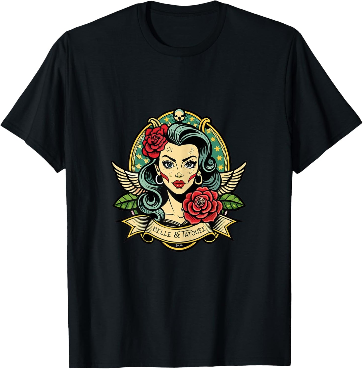 Beautiful & Tattoo Tattoo Gift T-Shirt - T-Shirt | Black