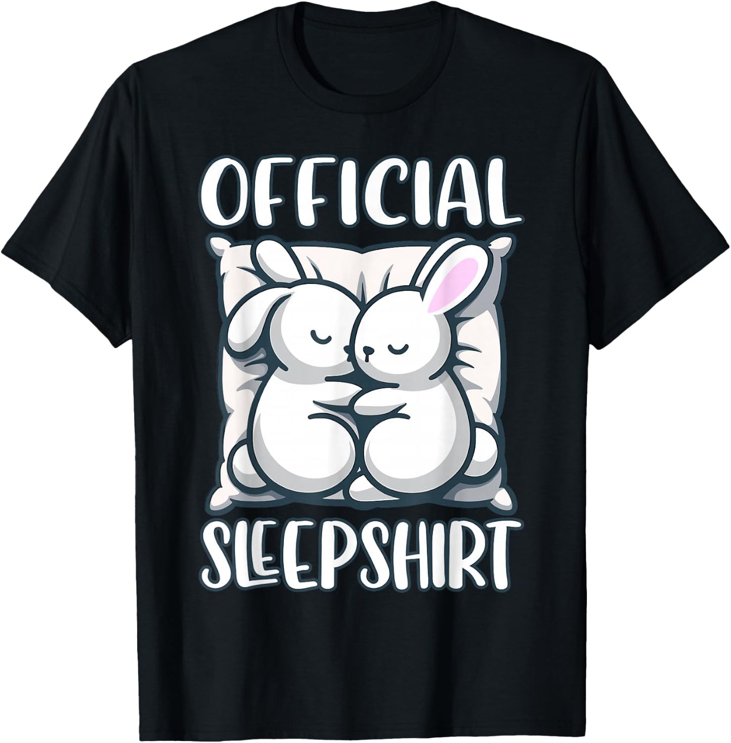 Sleep Rabbit, Official Sleepshirt, Nightshirt & Sleeping T-Shirt - T-Shirt | Black