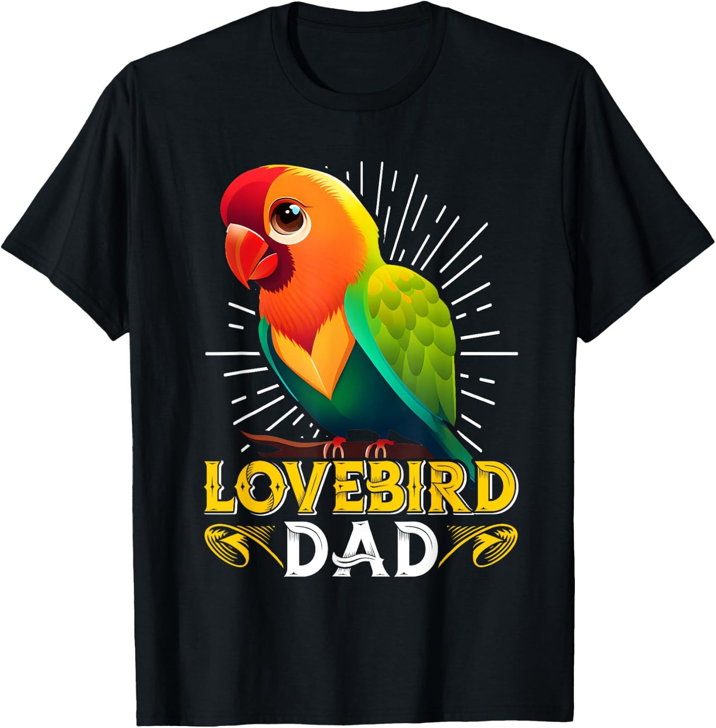 Lovebird Dad Bird lover Parrot Men Lovebird Daddy T-Shirt - T-Shirt | Black