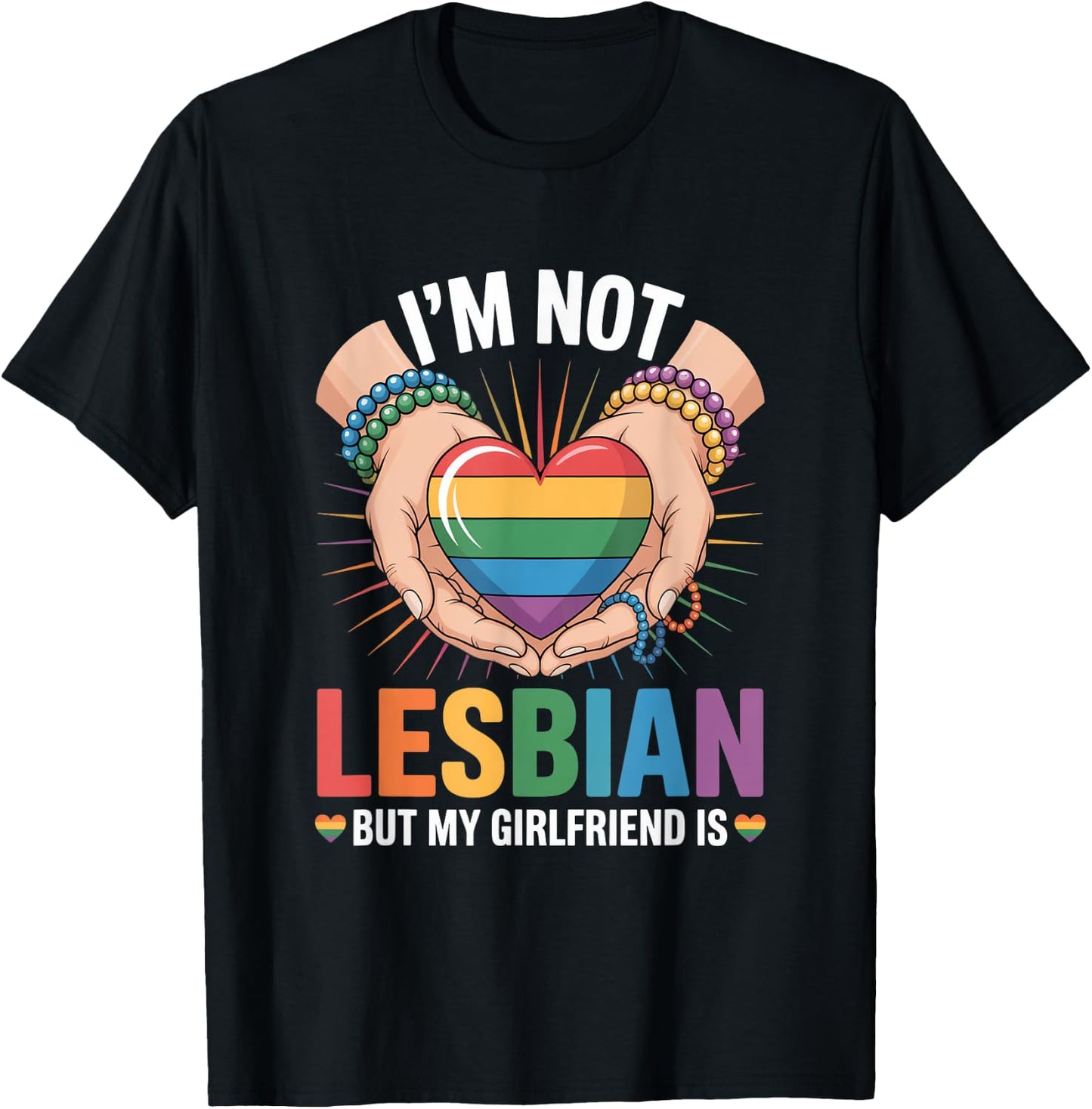I'm not lesbian but my girlfriend is T-Shirt - T-Shirt | Black
