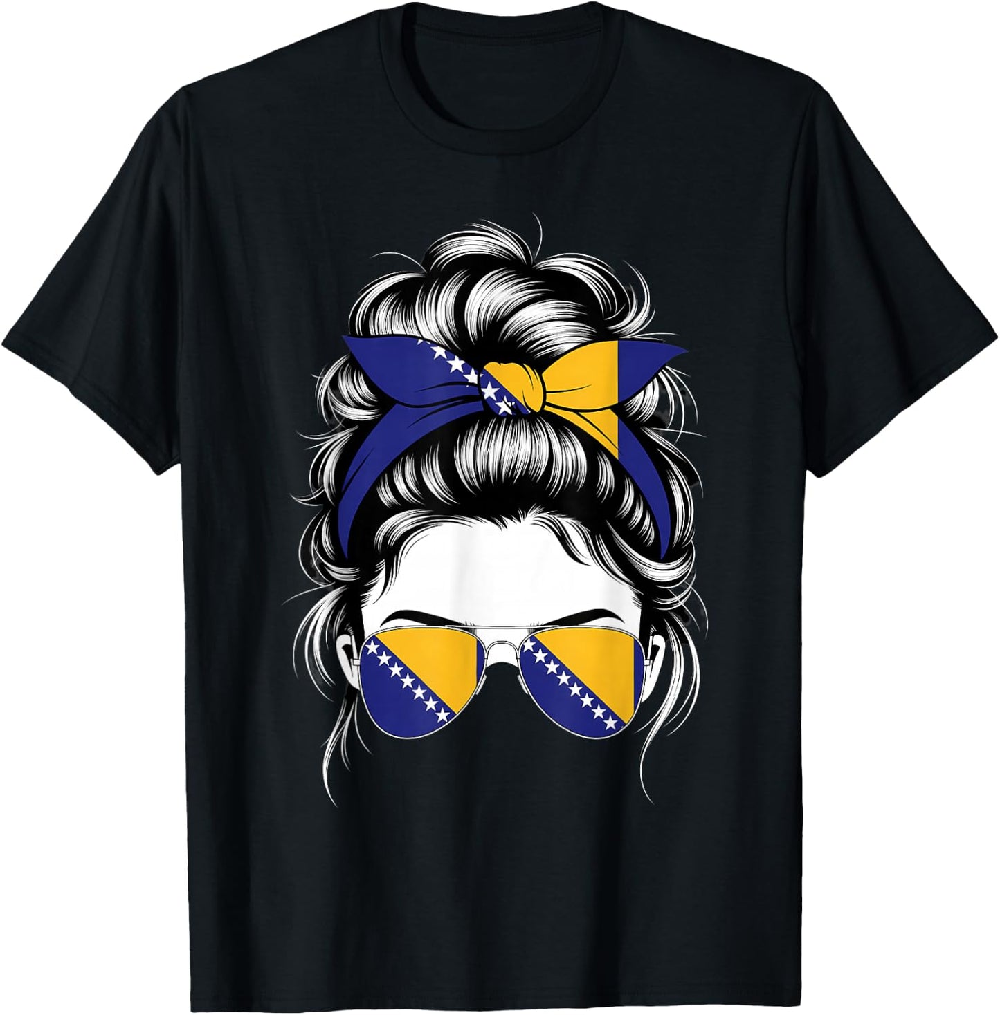 Bosnien und Herzegowina Flagge Bosnische Wurzeln T-Shirt - T-Shirt | Black