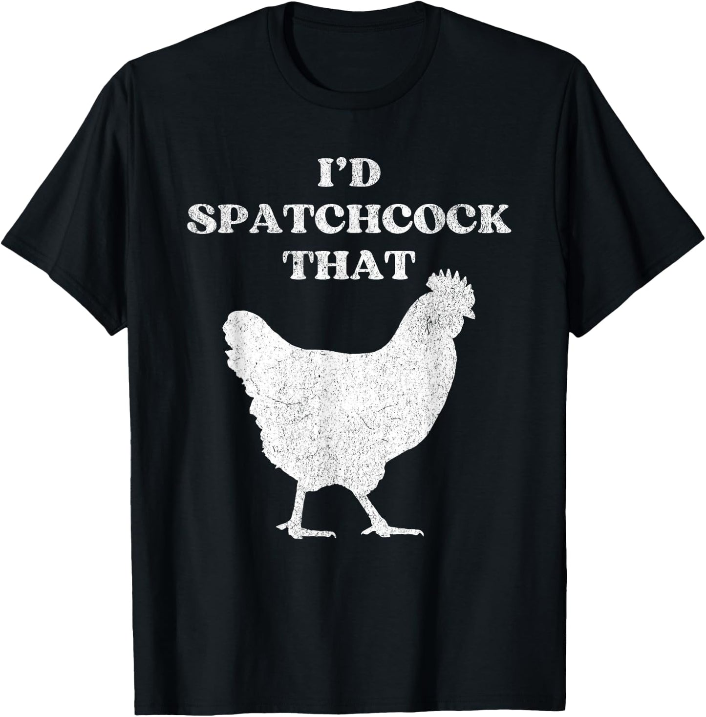 Funny Butcher Chicken Spatchcock T-Shirt - T-Shirt | Black