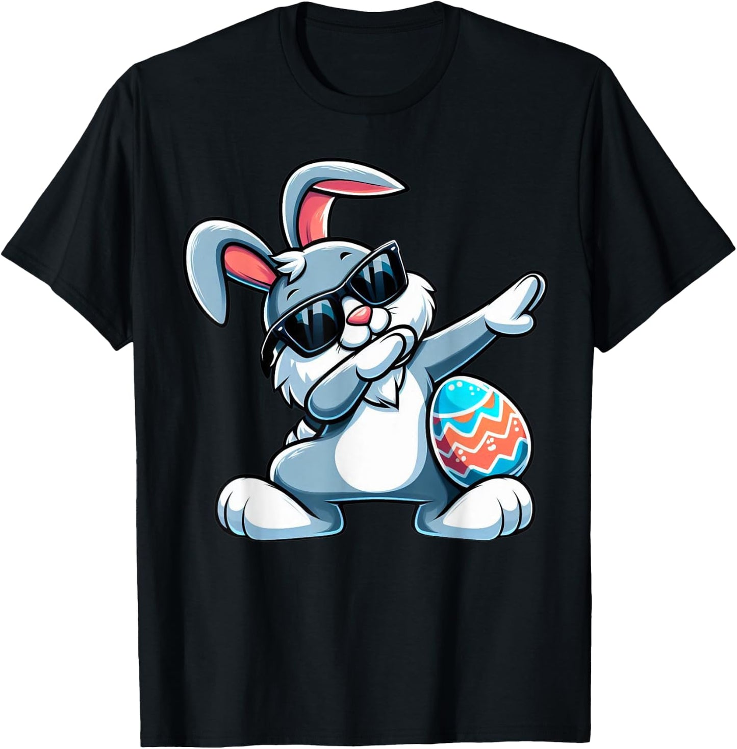 Dabbing Bunny Easter Eggs Dab Boys Girls Kids Rabbit T-Shirt - T-Shirt | Black