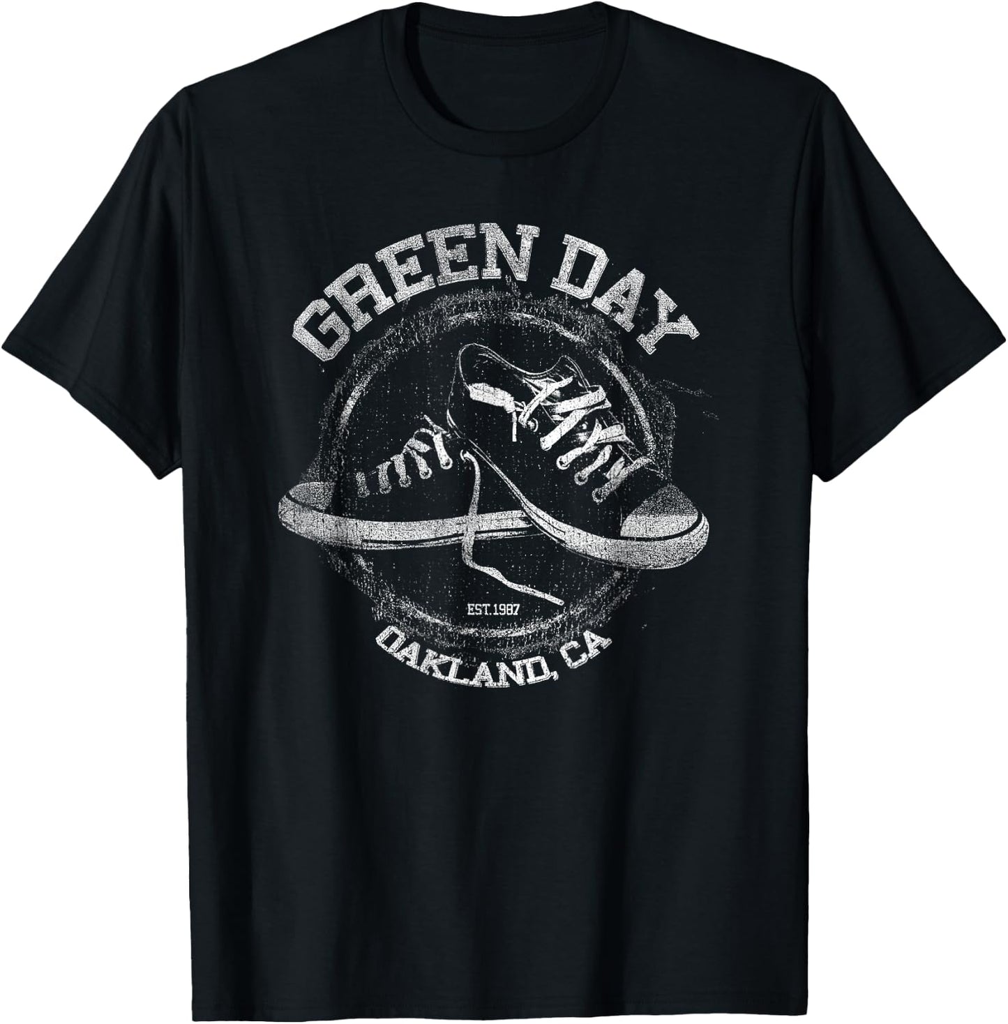 Green Day Men's Black Short Sleeve Small Classic Pull-On T-Shirt - T-Shirt | Black