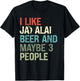 I Like Jai Alai Beer And Maybe Three People Cesta-Punta T-Shirt - T-Shirt | Black