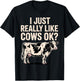 Funny Cow Design Women Kids Dairy Cattle Cow Lovers T-Shirt - T-Shirt | Black