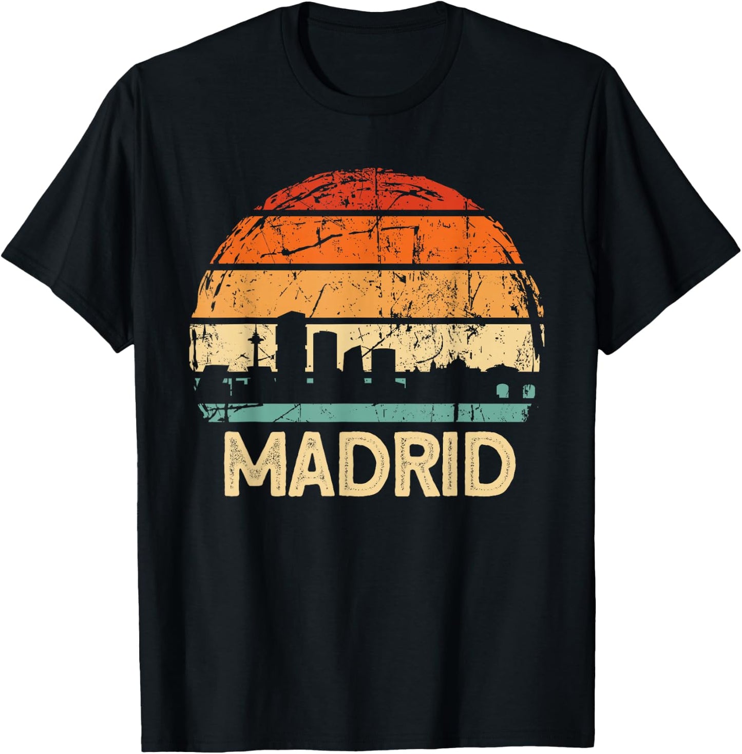 Madrid Skyline T-Shirt - T-Shirt | Black