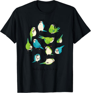 Quaker Parrot Daily To-Do List T-Shirt - T-Shirt | Black