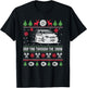 Snow Drifting Car Lover Merch Ugly Christmas Drifting Through The Snow T-Shirt - T-Shirt | Black