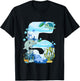 Unterwasser 5 Jahre Alt - Delfin Und Schildkröte 5. T-Shirt - T-Shirt | Black
