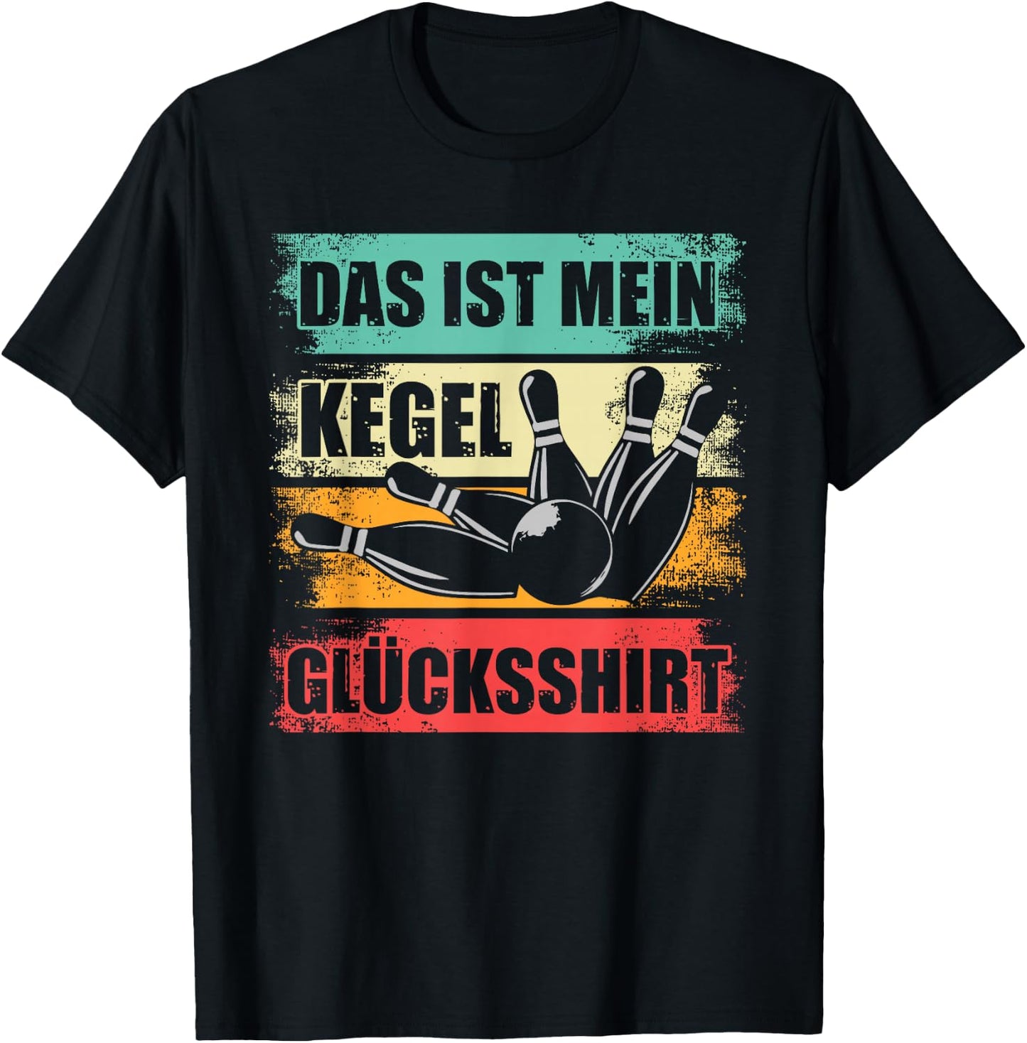 Kegel Lucky Shirt Skittles Skittler Sports Kegler Cones , black T-Shirt - T-Shirt | Black