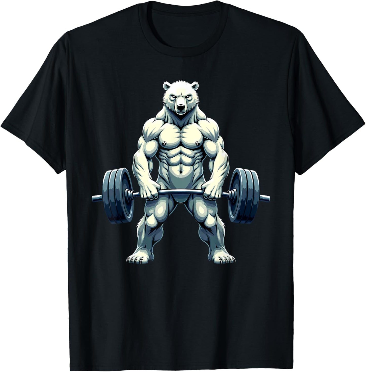 Workout Gym Polar Bear Deadlift Weightlifting T-Shirt - T-Shirt | Black