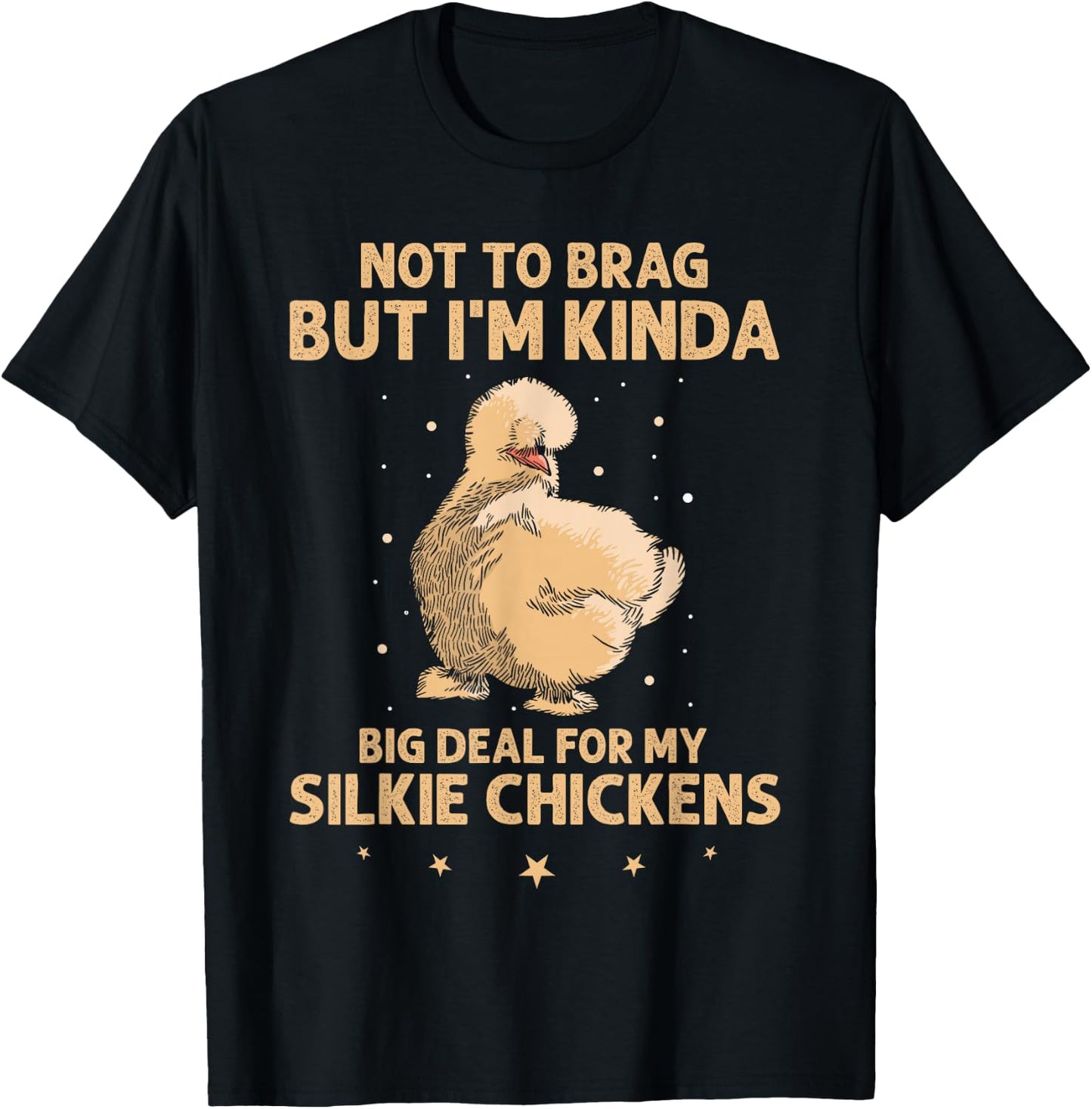Silkie Chicken Owner Mom Silkie Chicken Stuffed Animal T-Shirt - T-Shirt | Black