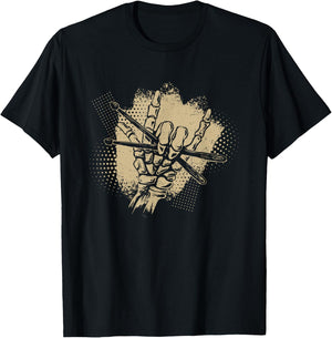 Schlagzeug Drums Drumming Schlagzeuger T-Shirt - T-Shirt | Black