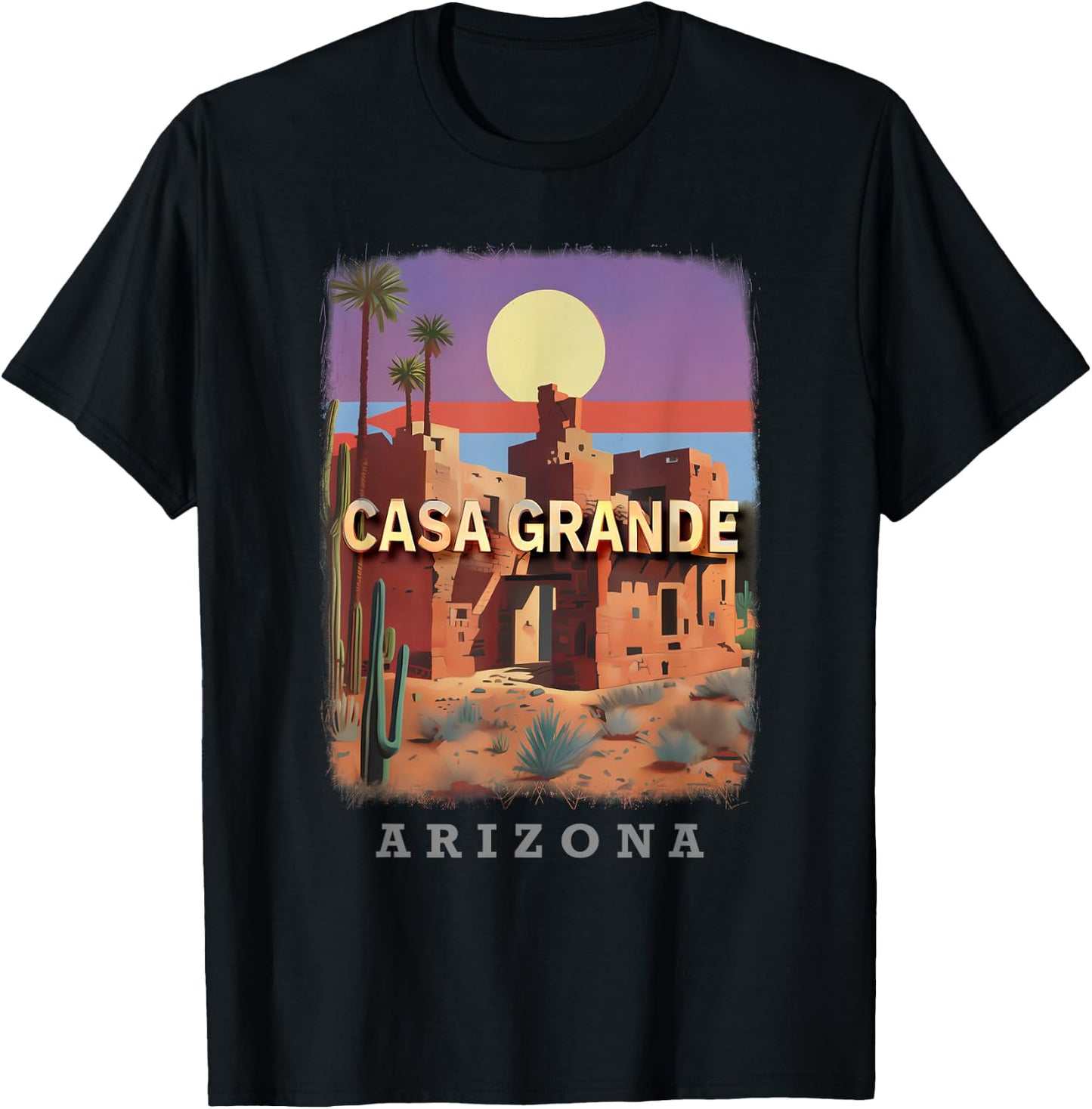 Casa Grande Arizona AZ Ancient Ruins SD588 T-Shirt - T-Shirt | Black