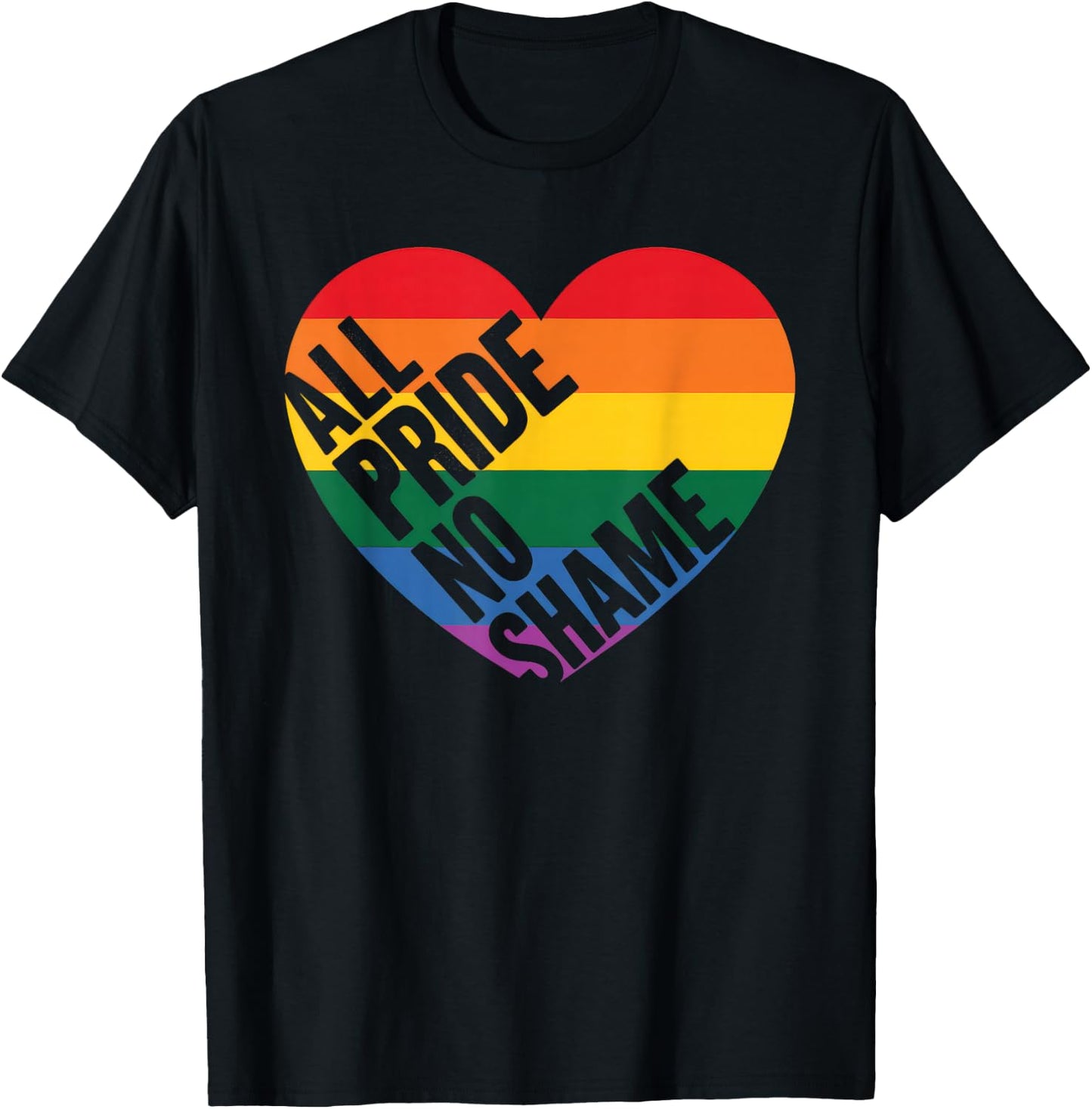 LGBT Pride Flag Rainbow Lesbian Transgender Homo T-Shirt - T-Shirt | Black