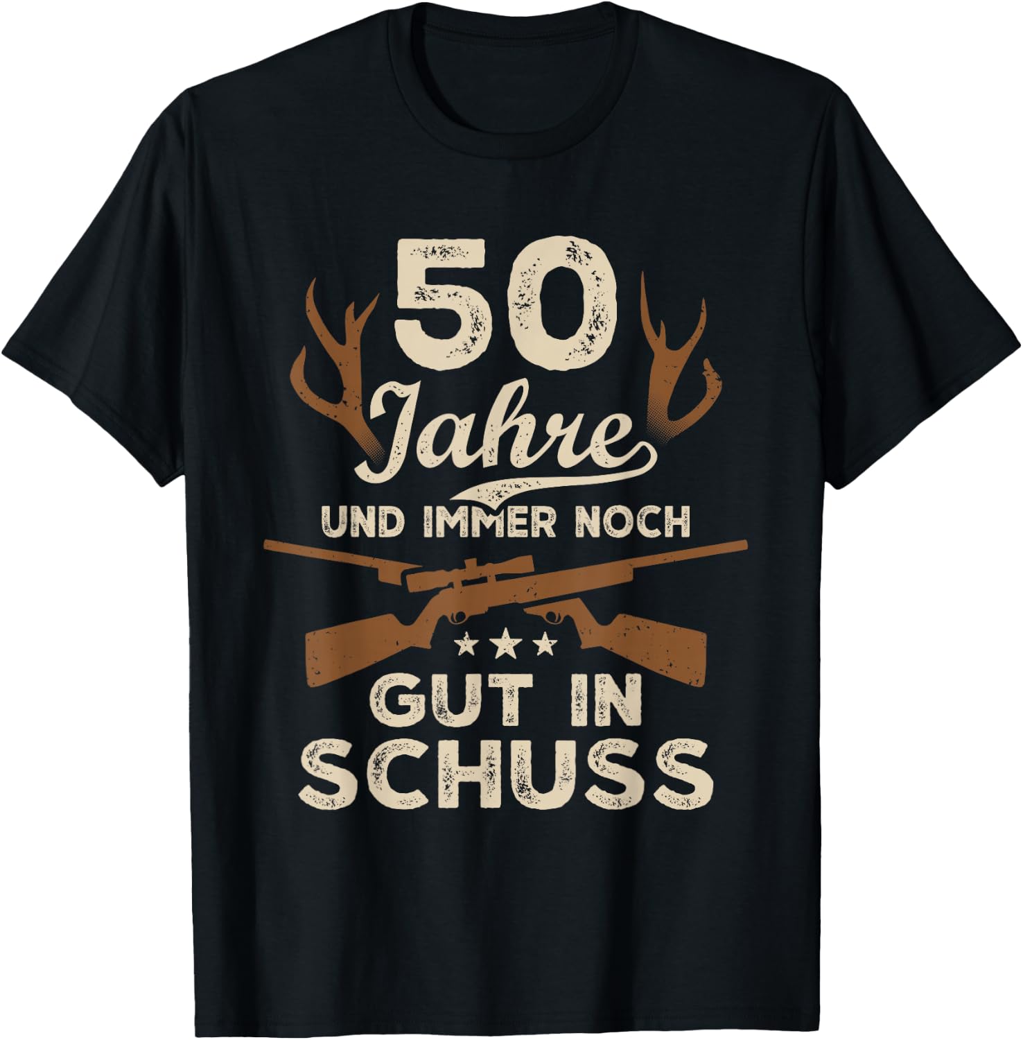 50 Jahre Jäger 50. Geburtstag Jagd T-Shirt - T-Shirt | Black