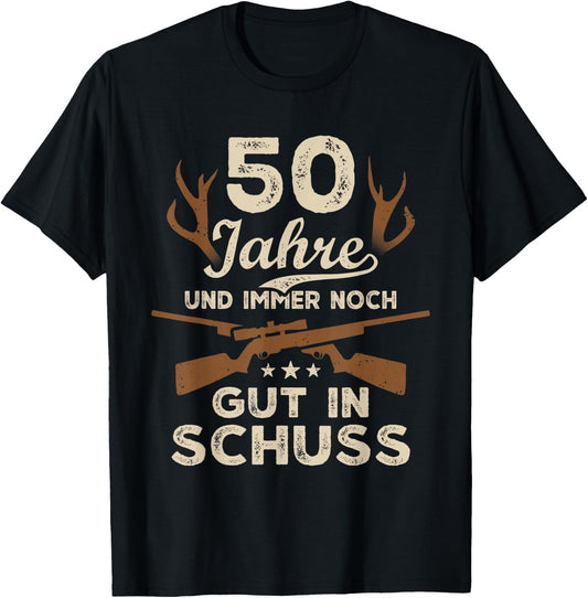 50 Jahre Jäger 50. Geburtstag Jagd T-Shirt - T-Shirt | Black
