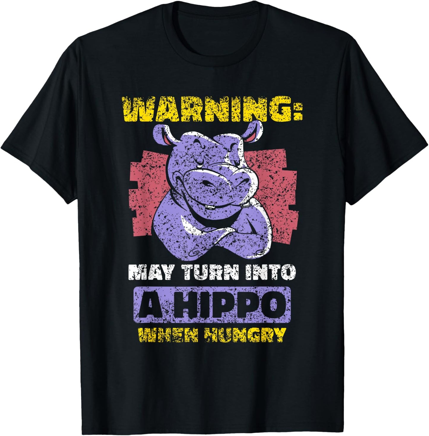 May Turn Into A Hippo When Hungry Hippos Hippopotamus Cute T-Shirt - T-Shirt | Black