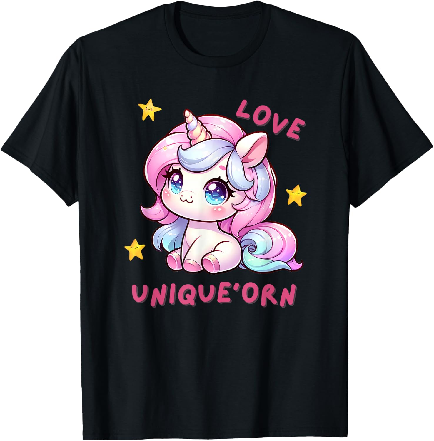 Funny unicorn love unicorn T-Shirt - T-Shirt | Black