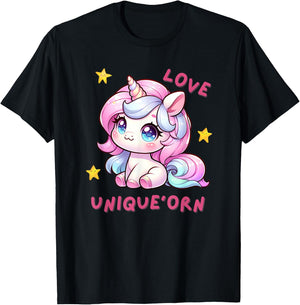 Funny unicorn love unicorn T-Shirt - T-Shirt | Black
