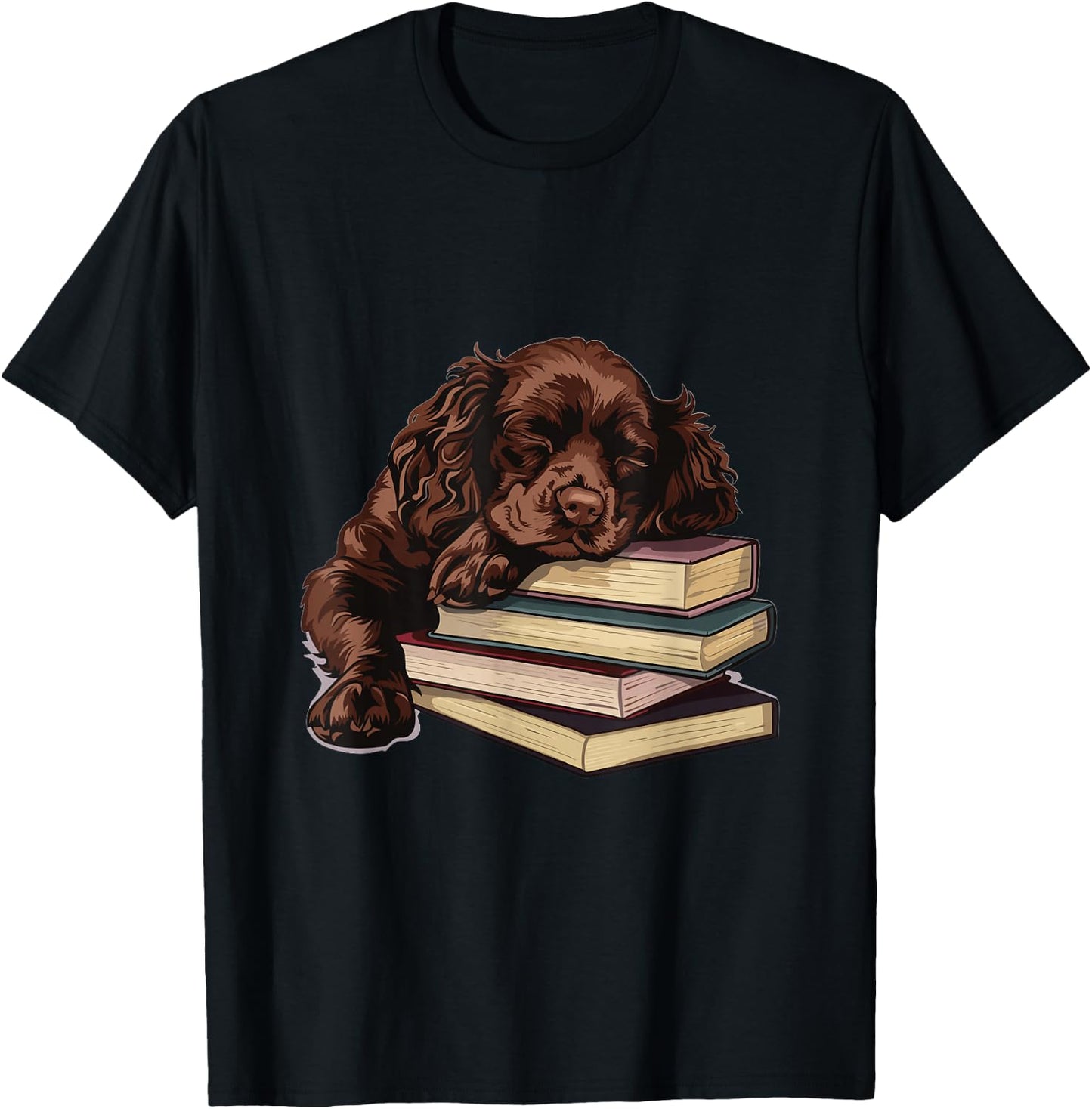 Boykin Spaniel Books Dog Breed Graphic T-Shirt - T-Shirt | Black