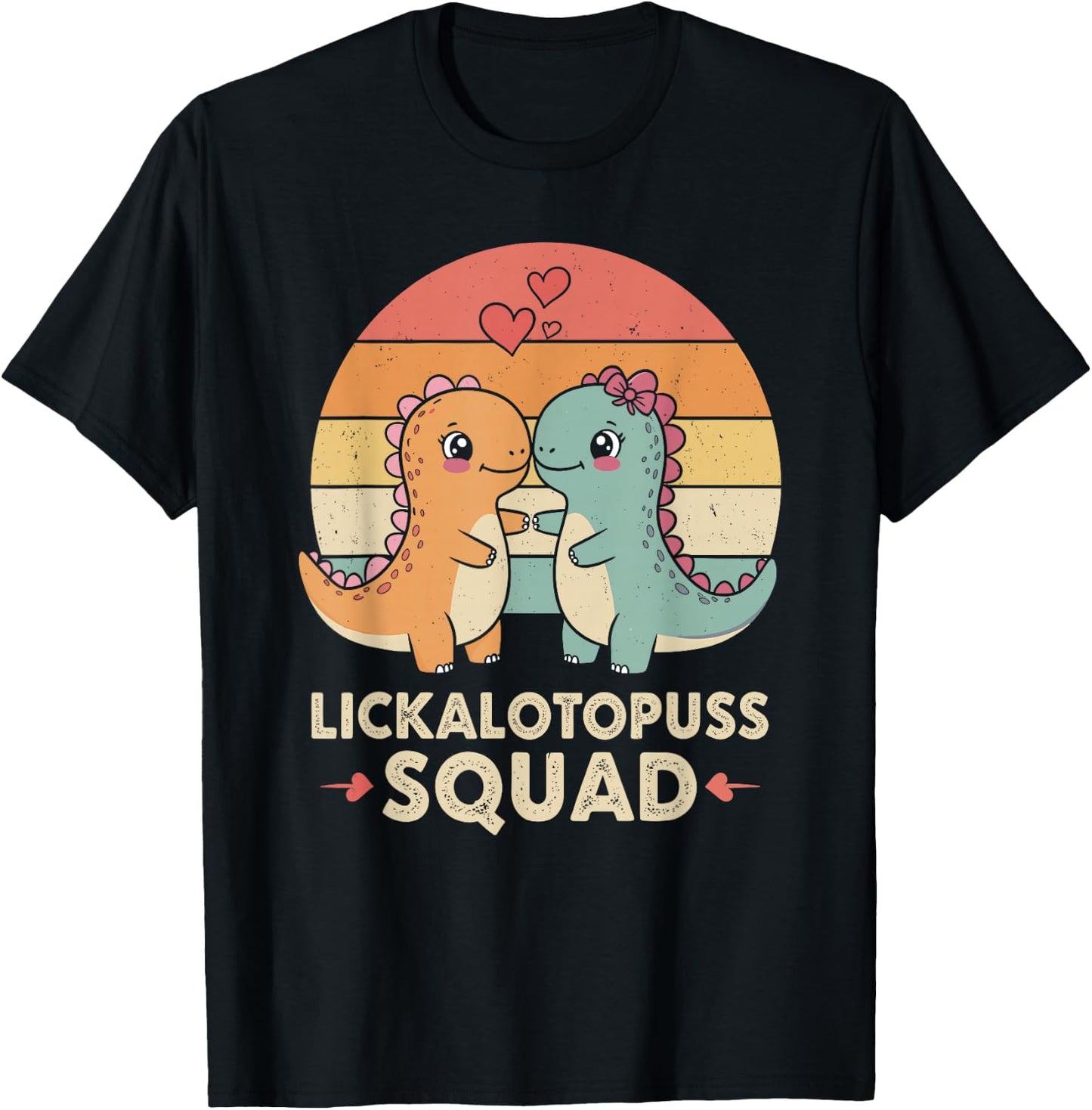Lesbian Dinosaur Squad Funny Inappropriate Cute LGBTQ T-Shirt - T-Shirt | Black
