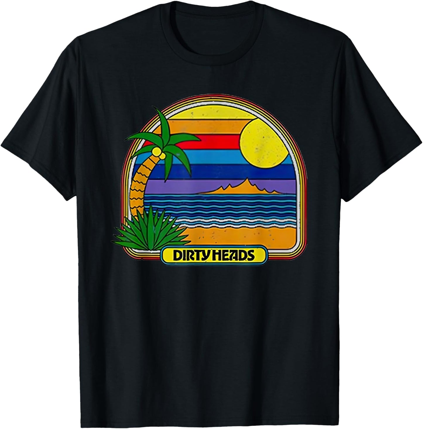 Dirty Heads Retro Beach T-Shirt - T-Shirt | Black