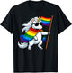 Einhorn-LGBTQ-Preismonat T-Shirt - T-Shirt | Black